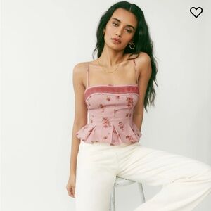 Reformation Meryl linen top